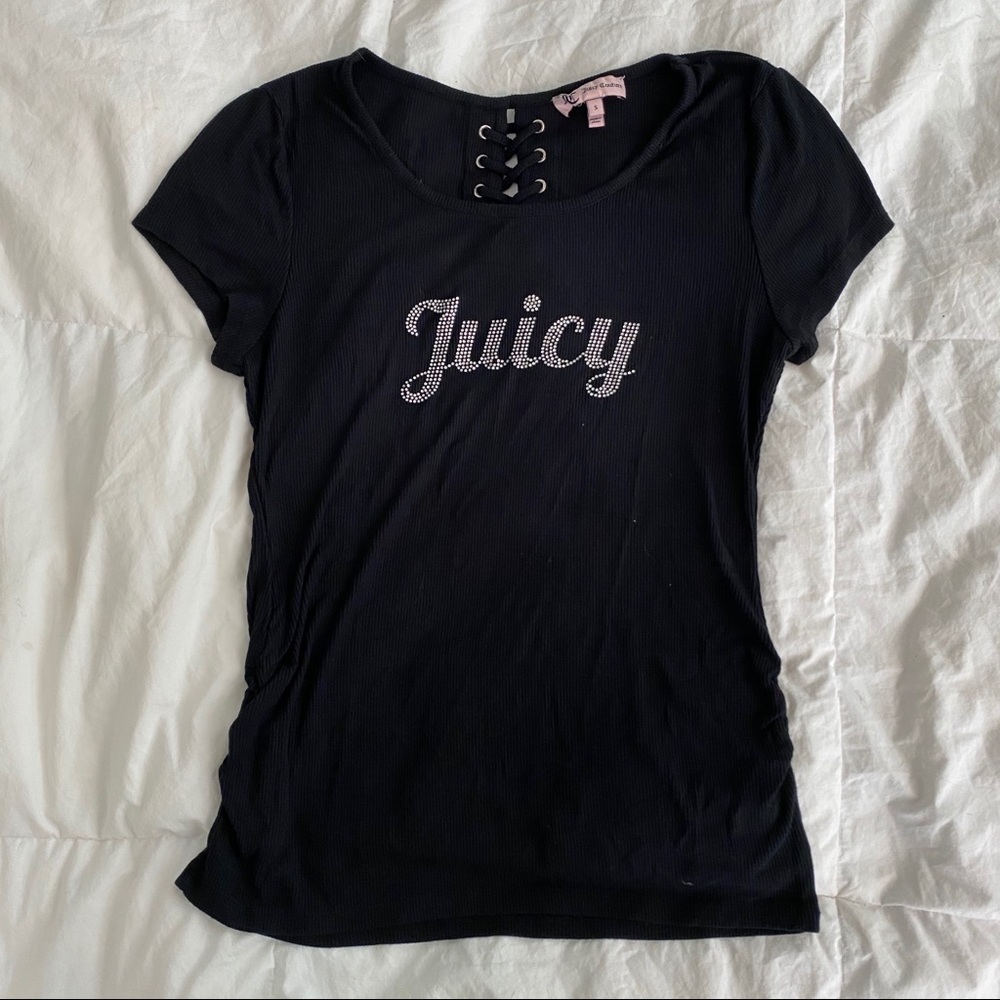 Black Rhinestone Juicy Couture Shirt